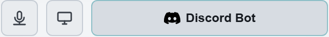 The recording mode row on the Live screen, with Discord Bot selected.